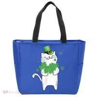 Cat Leprechaun Cat Lover Shamrock St Patrick's Day Gift Tote Bag thumb 0