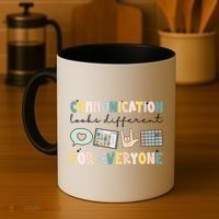 Communication Looks Different For Everyone Autism Awareness Coffee Mug thumb 4
