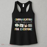 Communication Looks Different For Everyone Autism Awareness Women's Tank Top thumb 3
