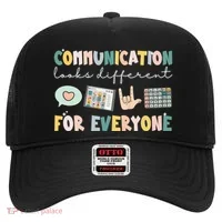 Communication Looks Different For Everyone Autism Awareness Hat thumb 0