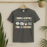 Communication Looks Different For Everyone Autism Awareness T-Shirt thumb 2