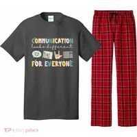 Communication Looks Different For Everyone Autism Awareness Pajama Set thumb 0