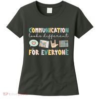 Communication Looks Different For Everyone Autism Awareness Women's T-Shirt thumb 0