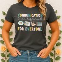 Communication Looks Different For Everyone Autism Awareness Women's T-Shirt thumb 2