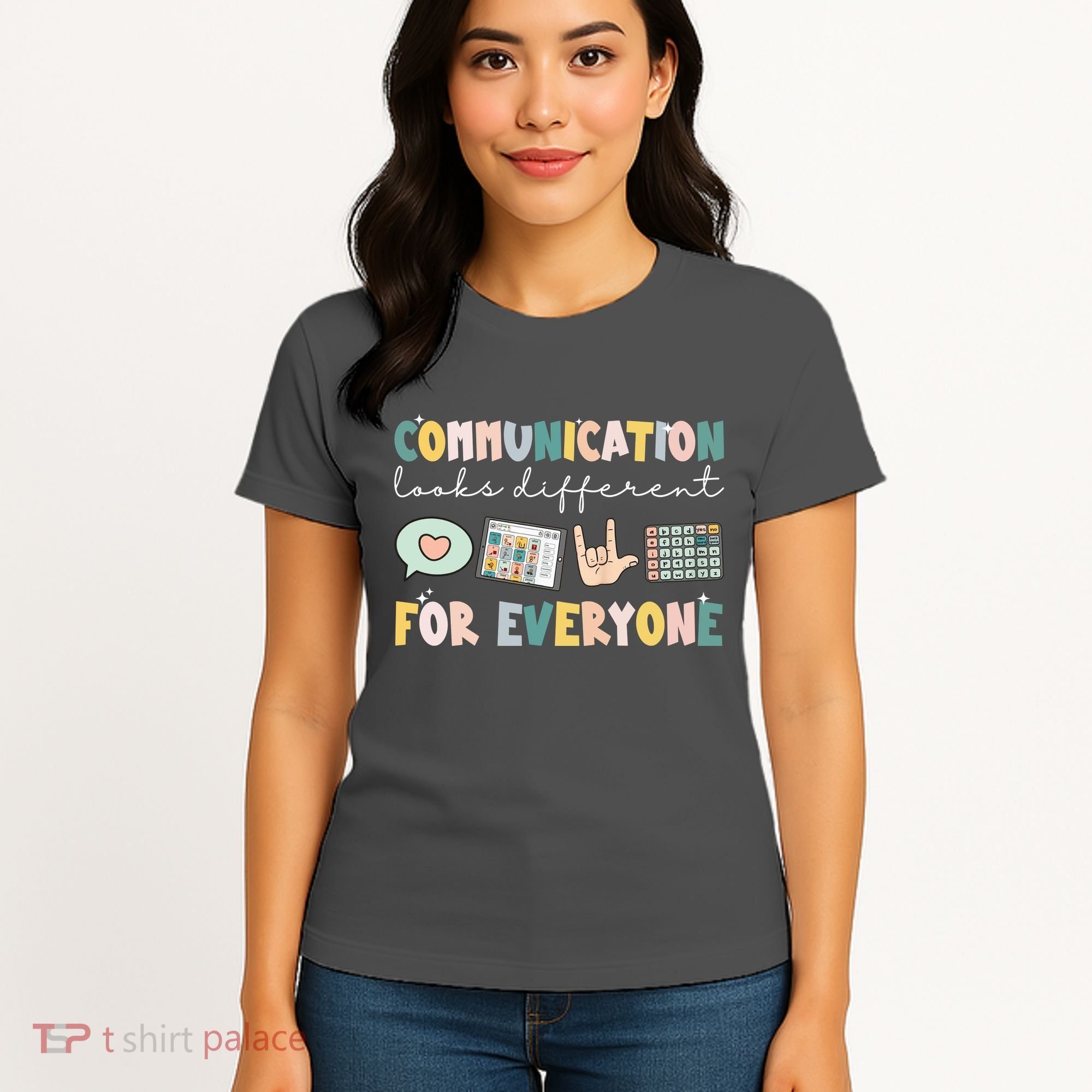 Communication Looks Different For Everyone Autism Awareness Women's T-Shirt
