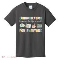 Communication Looks Different For Everyone Autism Awareness Kids T-Shirt thumb 0