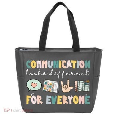 Communication Looks Different For Everyone Autism Awareness Tote Bag