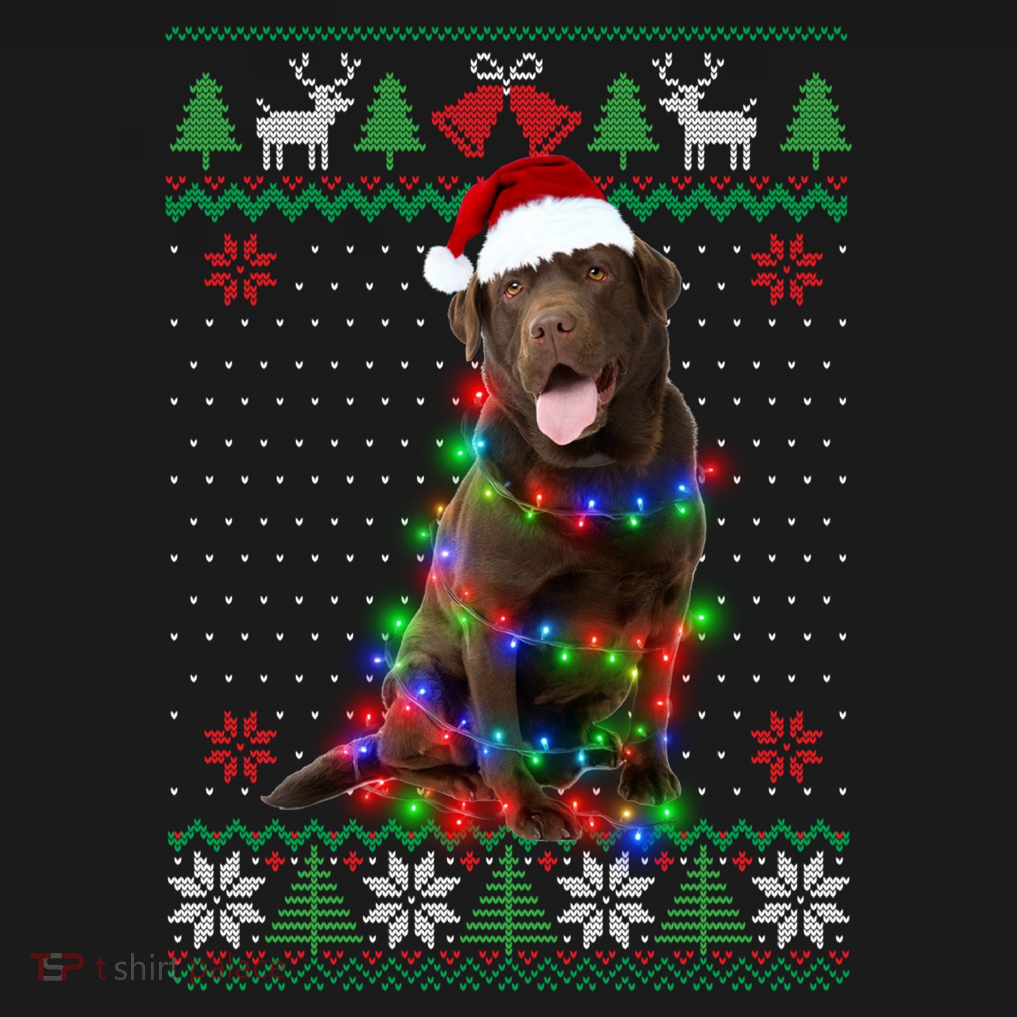 Chocolate Lab Dog Ugly Sweater Christmas Puppy Dog Lover Gift Ornament