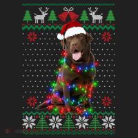 Chocolate Lab Dog Ugly Sweater Christmas Puppy Dog Lover Gift Hat thumb 2