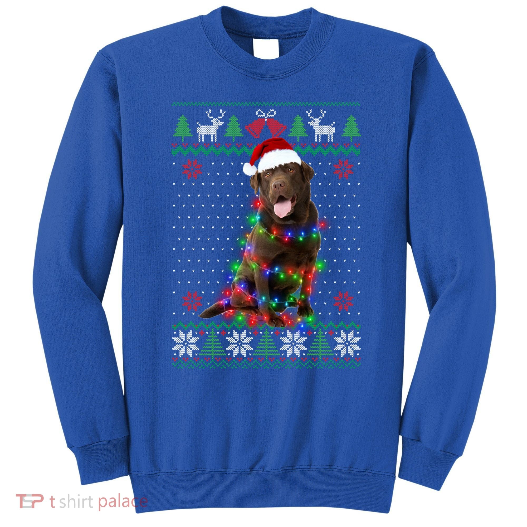Chocolate Lab Dog Ugly Sweater Christmas Puppy Dog Lover Gift Sweatshirt