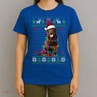 Chocolate Lab Dog Ugly Sweater Christmas Puppy Dog Lover Gift T-Shirt thumb 4