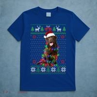 Chocolate Lab Dog Ugly Sweater Christmas Puppy Dog Lover Gift T-Shirt thumb 5