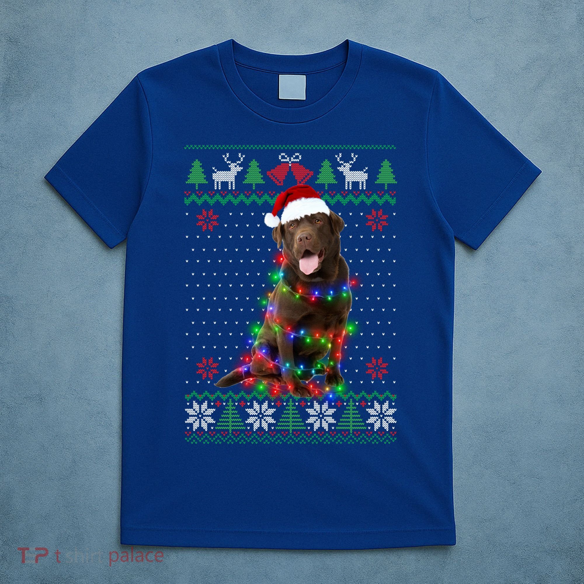 Chocolate Lab Dog Ugly Sweater Christmas Puppy Dog Lover Gift T-Shirt