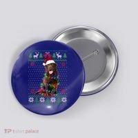 Chocolate Lab Dog Ugly Sweater Christmas Puppy Dog Lover Gift Button thumb 0