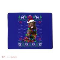 Chocolate Lab Dog Ugly Sweater Christmas Puppy Dog Lover Gift Mousepad thumb 0