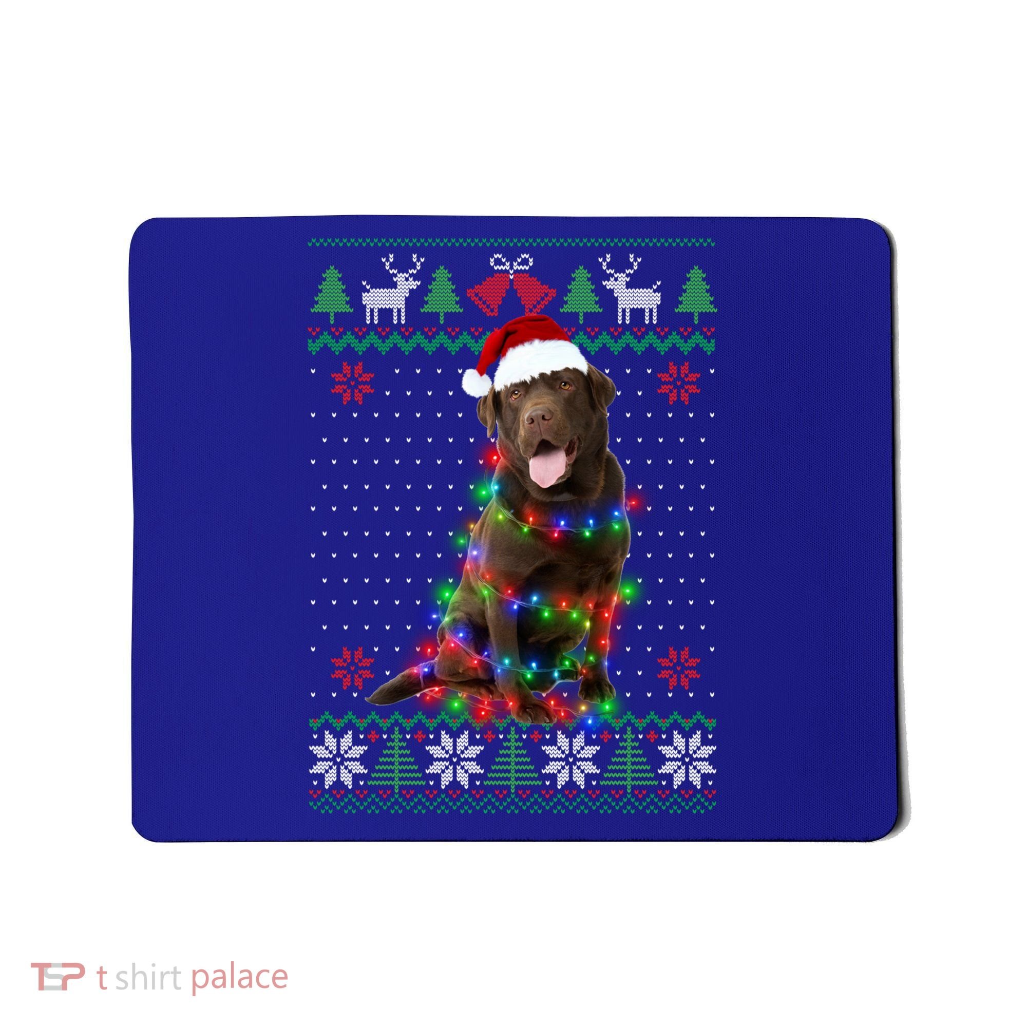 Chocolate Lab Dog Ugly Sweater Christmas Puppy Dog Lover Gift Mousepad
