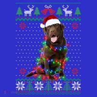 Chocolate Lab Dog Ugly Sweater Christmas Puppy Dog Lover Gift Women's Tank Top thumb 5