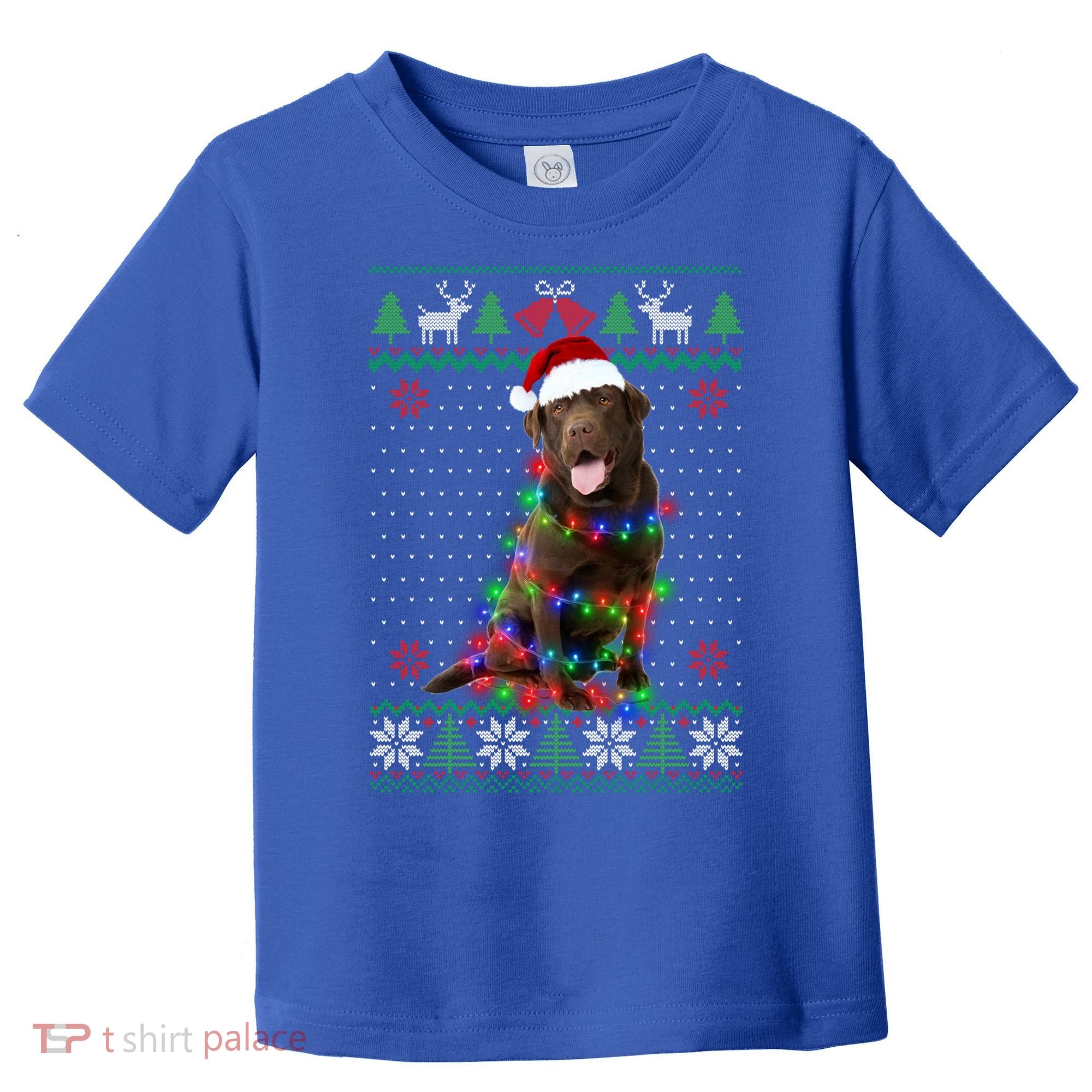 Chocolate Lab Dog Ugly Sweater Christmas Puppy Dog Lover Gift Toddler T-Shirt