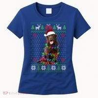 Chocolate Lab Dog Ugly Sweater Christmas Puppy Dog Lover Gift Women's T-Shirt thumb 0