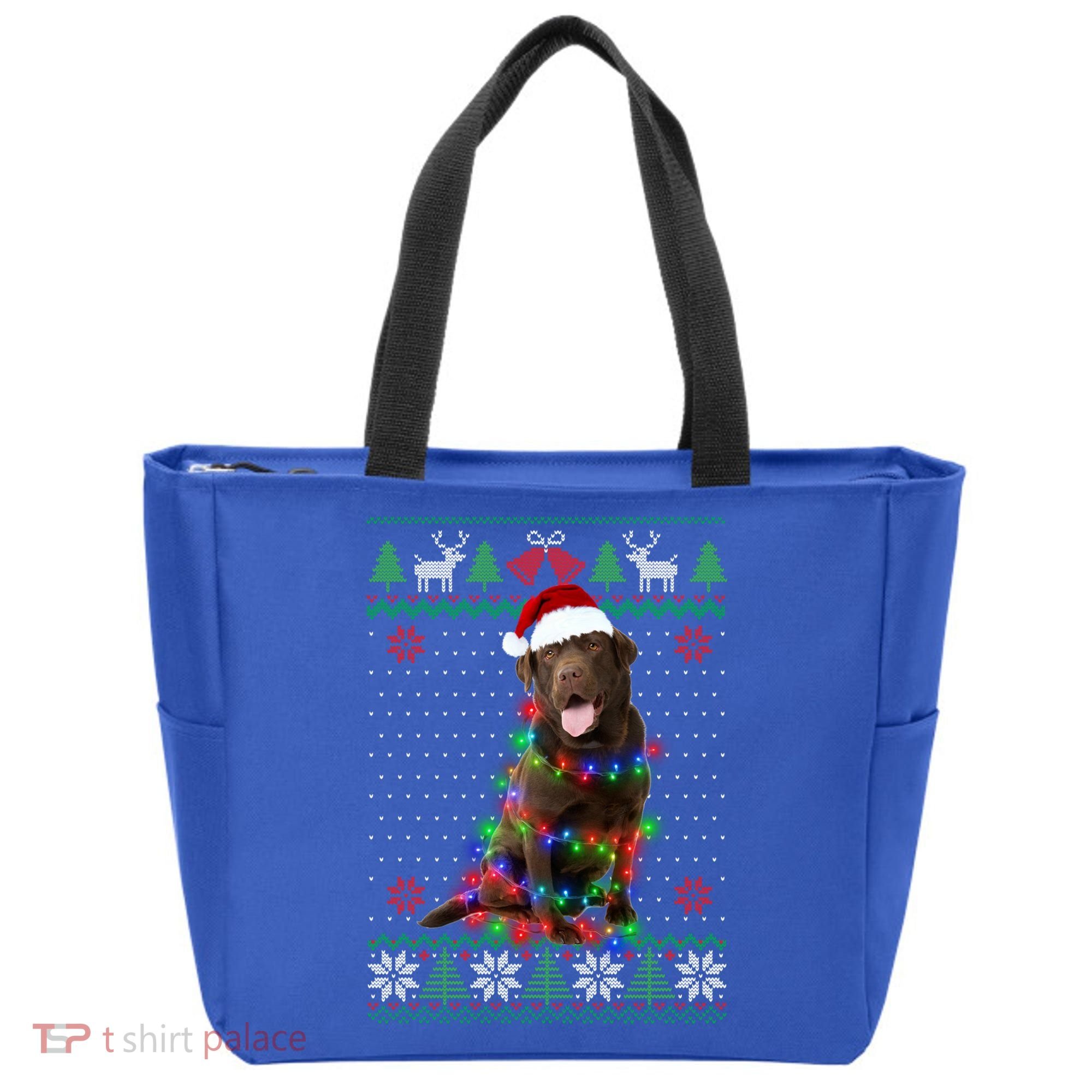 Chocolate Lab Dog Ugly Sweater Christmas Puppy Dog Lover Gift Tote Bag