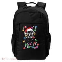 Christmas Lights Dog French Bulldog Backpack thumb 0
