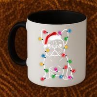 Christmas Lights Dog French Bulldog Coffee Mug thumb 2