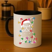 Christmas Lights Dog French Bulldog Coffee Mug thumb 4