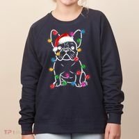 Christmas Lights Dog French Bulldog Women's Sweatshirt thumb 0