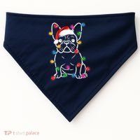 Christmas Lights Dog French Bulldog USA-Made Doggie Bandana thumb 0