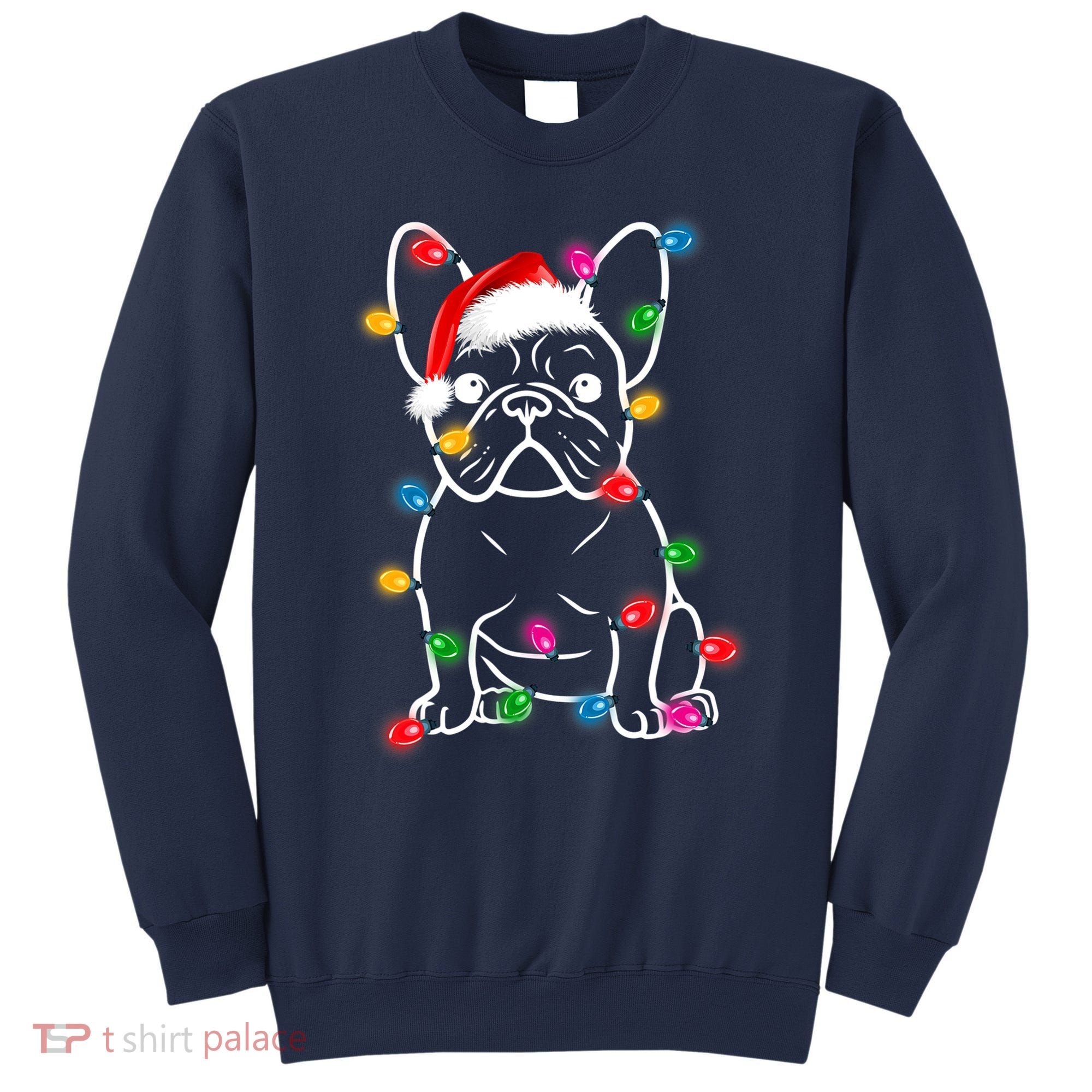 Christmas Lights Dog French Bulldog Sweatshirt