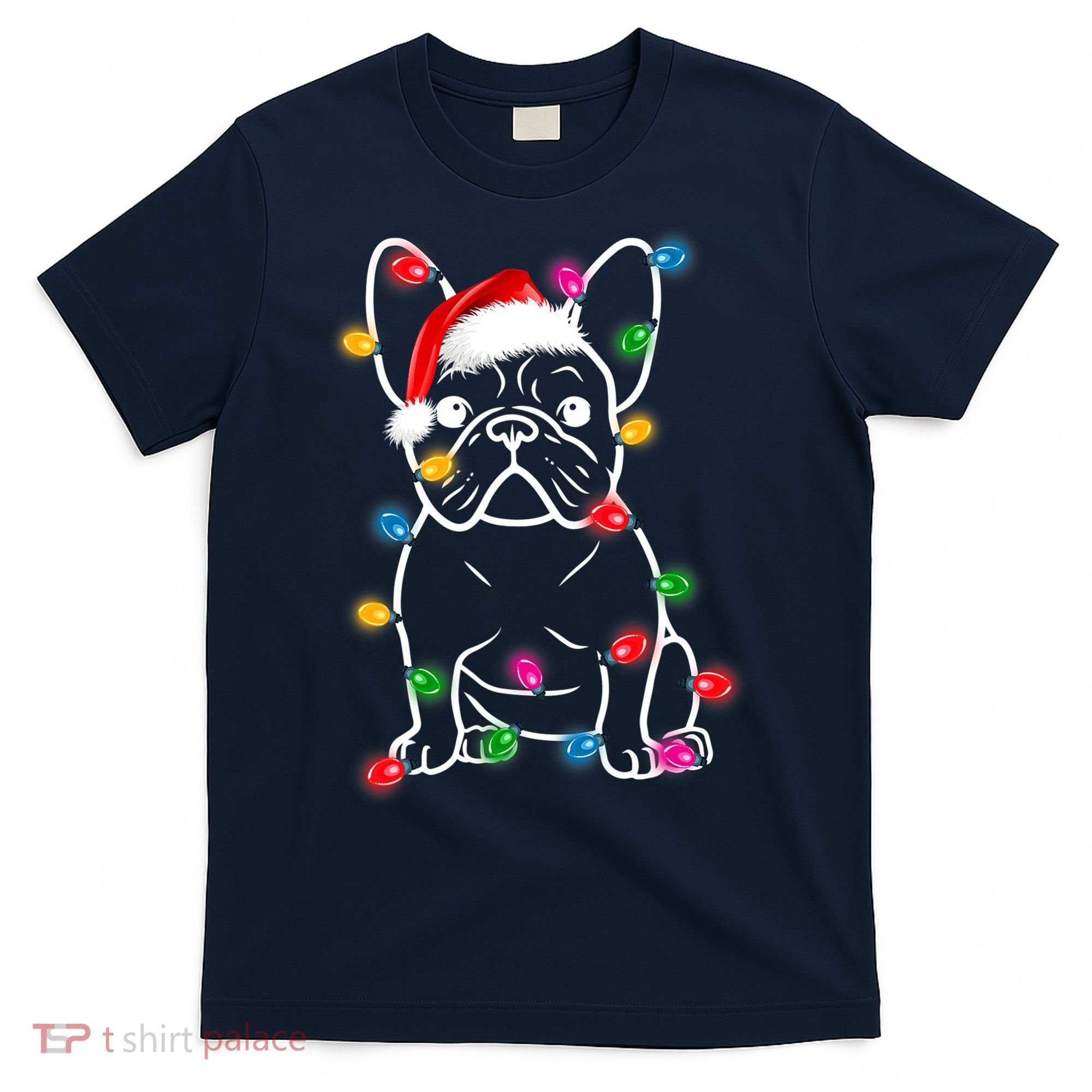 Christmas Lights Dog French Bulldog T-Shirt