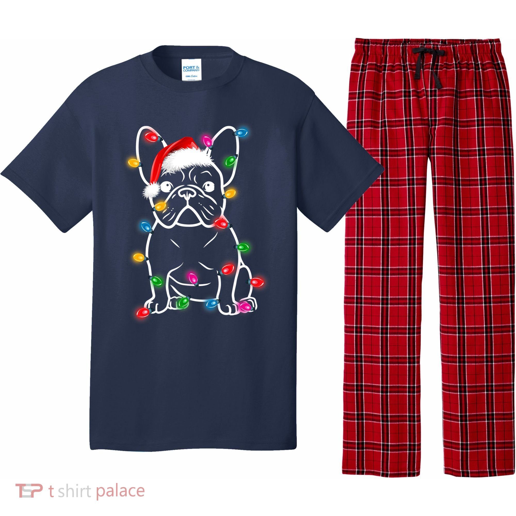 Christmas Lights Dog French Bulldog Pajama Set
