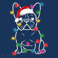 Christmas Lights Dog French Bulldog Women's Hoodie thumb 2