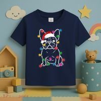 Christmas Lights Dog French Bulldog Toddler T-Shirt thumb 3