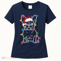 Christmas Lights Dog French Bulldog Women's T-Shirt thumb 0