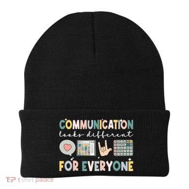 Communication Looks Different For Everyone Autism Awareness Gift Beanie