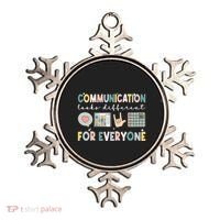 Communication Looks Different For Everyone Autism Awareness Gift Ornament thumb 0
