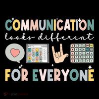 Communication Looks Different For Everyone Autism Awareness Gift Ornament thumb 1