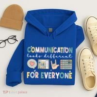 Communication Looks Different For Everyone Autism Awareness Gift Hoodie thumb 4