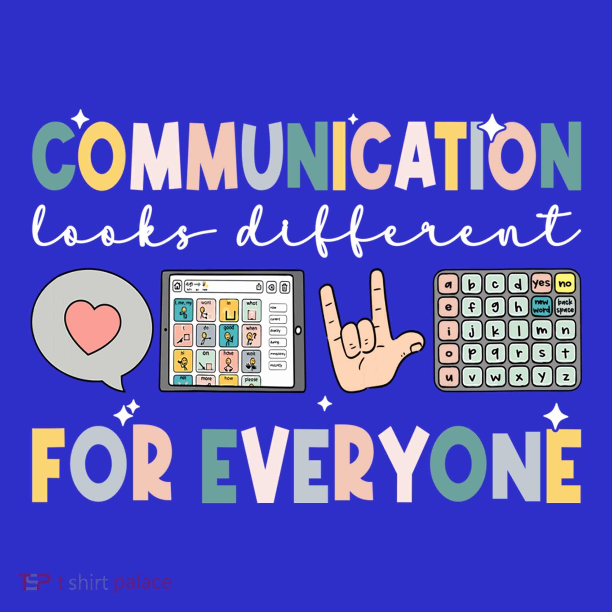 Communication Looks Different For Everyone Autism Awareness Gift Coaster