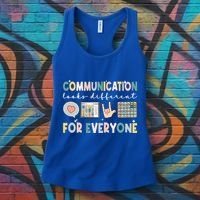 Communication Looks Different For Everyone Autism Awareness Gift Women's Tank Top thumb 3