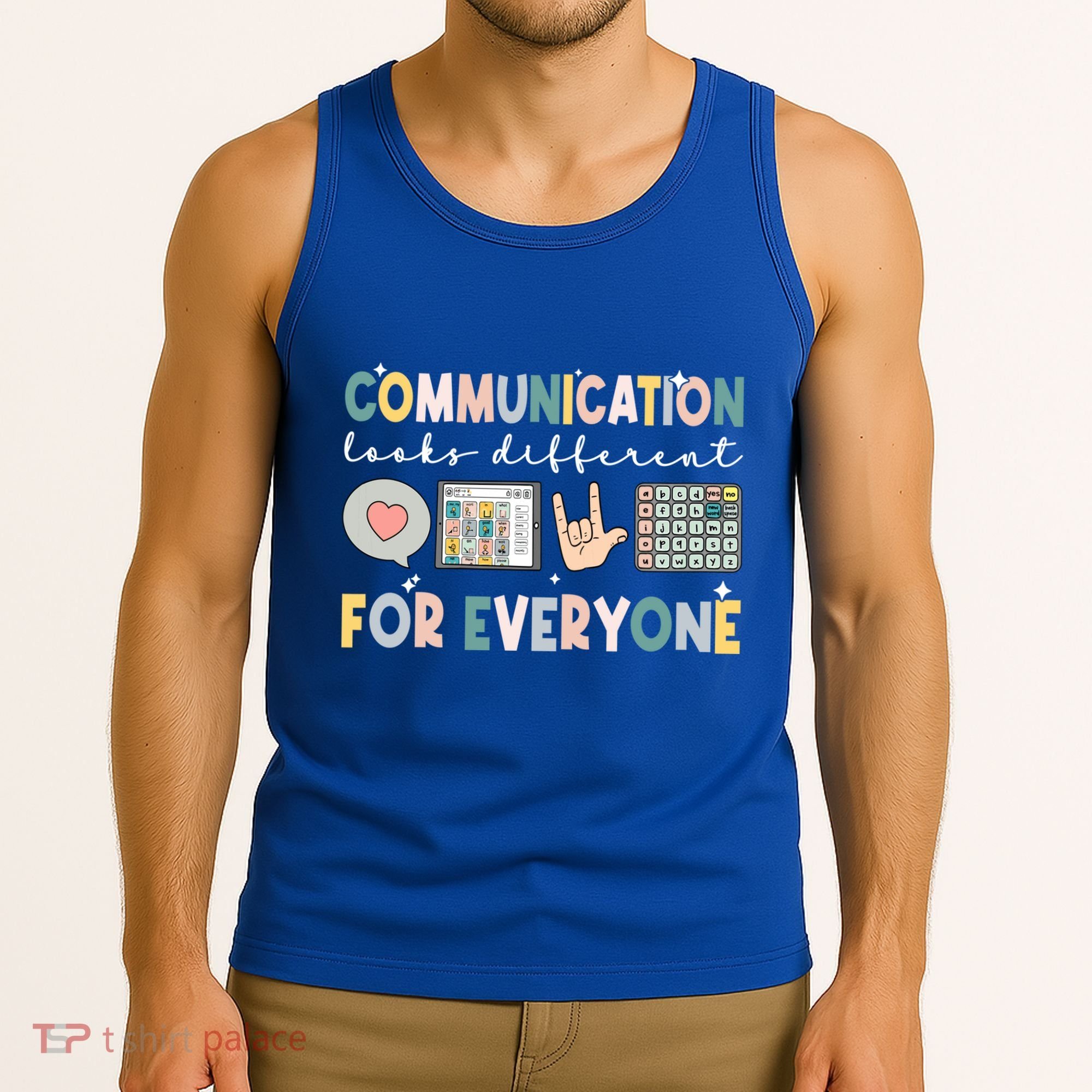 Communication Looks Different For Everyone Autism Awareness Gift Tank Top