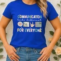 Communication Looks Different For Everyone Autism Awareness Gift Women's T-Shirt thumb 2