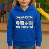 Communication Looks Different For Everyone Autism Awareness Gift Kids Hoodie thumb 3