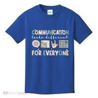 Communication Looks Different For Everyone Autism Awareness Gift Kids T-Shirt thumb 0
