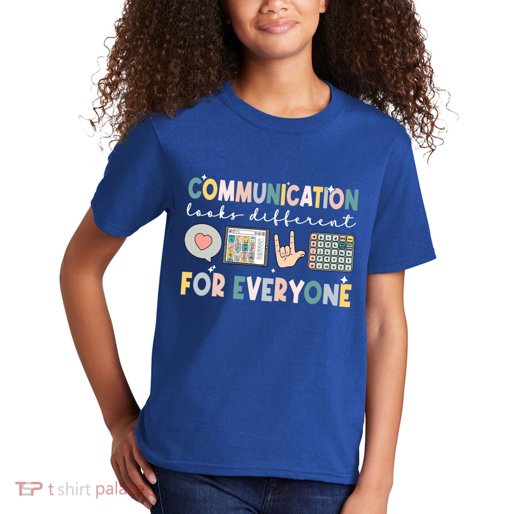Communication Looks Different For Everyone Autism Awareness Gift Kids T-Shirt