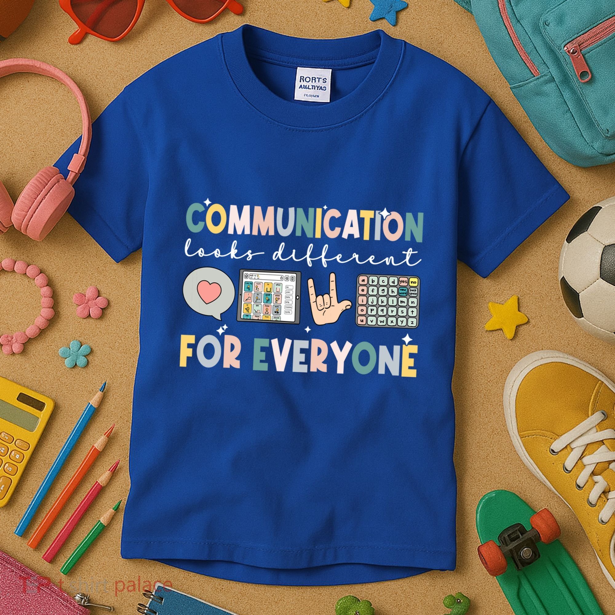 Communication Looks Different For Everyone Autism Awareness Gift Kids T-Shirt