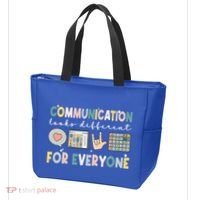 Communication Looks Different For Everyone Autism Awareness Gift Tote Bag thumb 3