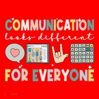 Communication Looks Different For Everyone Autism Awareness Gift Santa Hat thumb 1