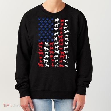 Dog Flag Usa Women's Sweatshirt